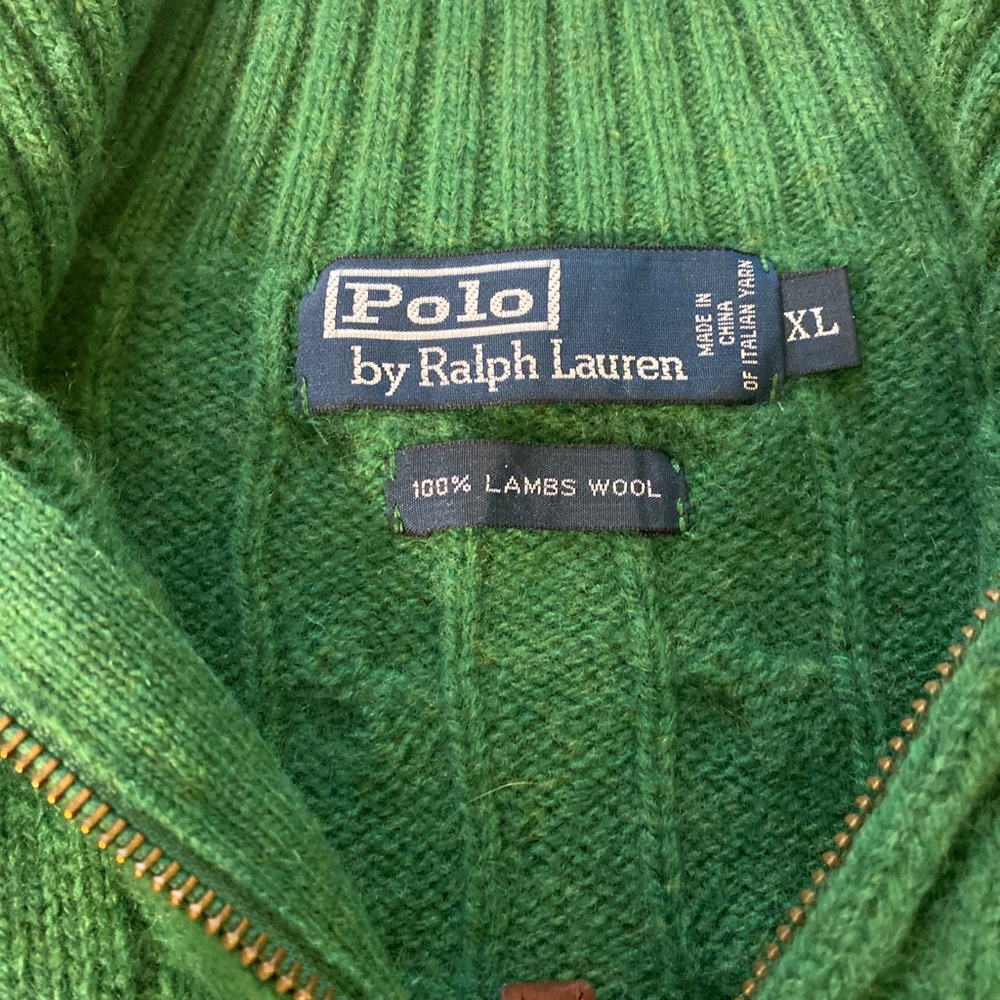 Lambswool cable sweater - mens XL